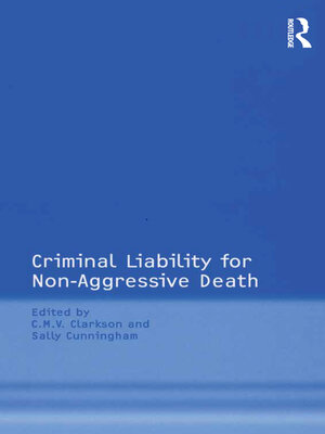 cover image of Criminal Liability for Non-Aggressive Death